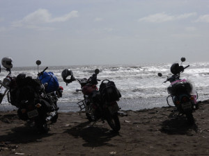 Bikes on sea beach